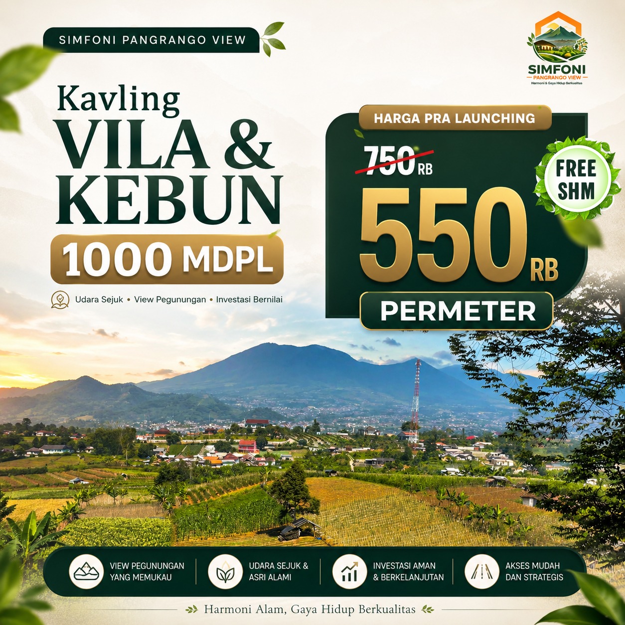 SIMFONI PANGRANGO VIEW The Best Mountain View & City Light View in Cipanas